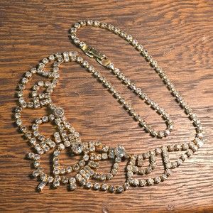 Necklace, delicate, Goldtone & crystal - Vintage '80s Sparkle jewelry